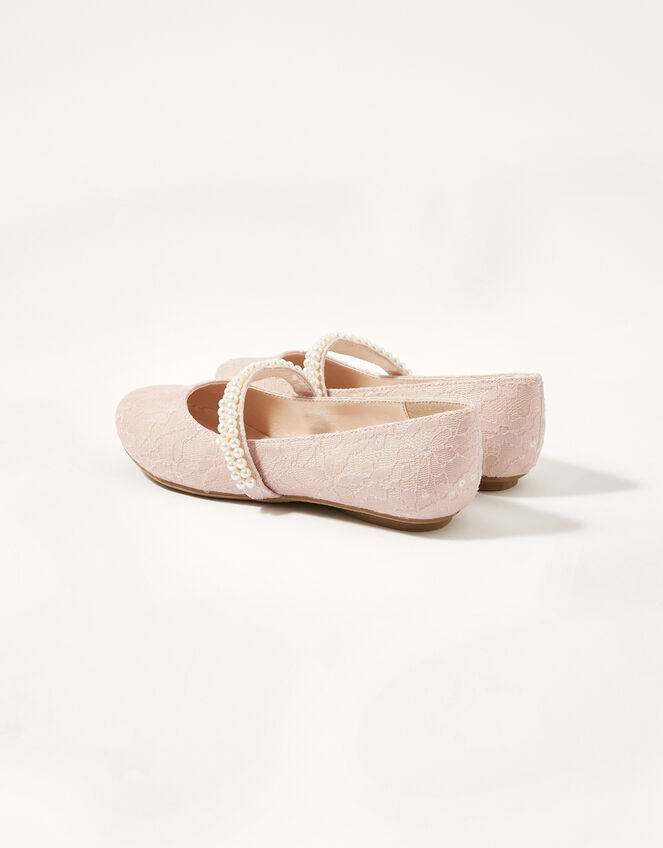 Pearl Strap Ballerina Flats, Pink (PINK), large