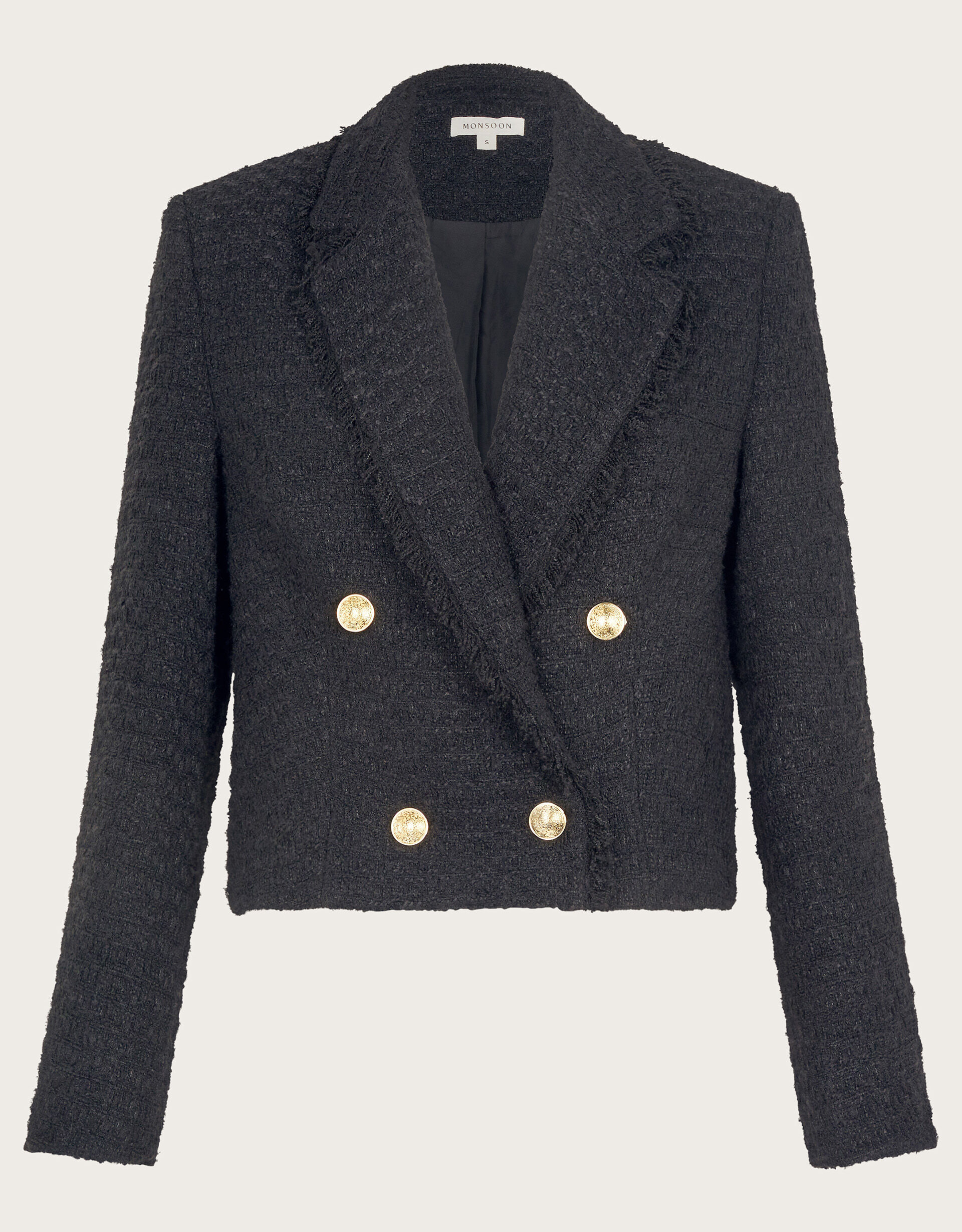Monsoon mila tweed coat outlet