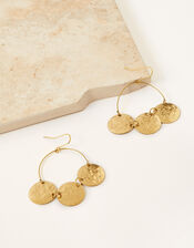 Chloe Coin Hoop Earrings , , large