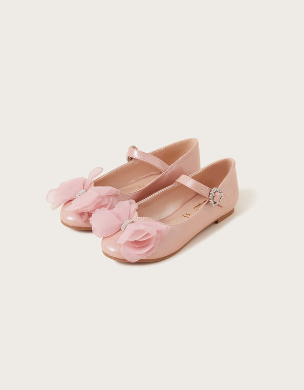 Kali Diamante Bow Ballerina Flats, Pink (PINK), large