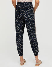 Felicity Printed Trousers in LENZING&trade; ECOVERO&trade;, Black (BLACK), large