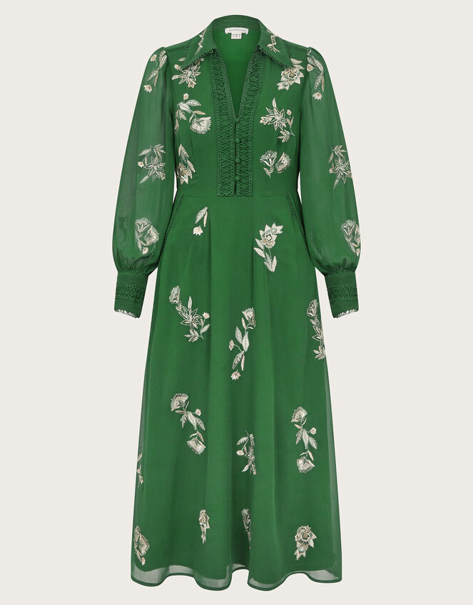 Erica Shirt Dress, Green (GREEN), large