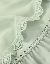 Leia Lace Trim Tier Playsuit, Green (SAGE), large