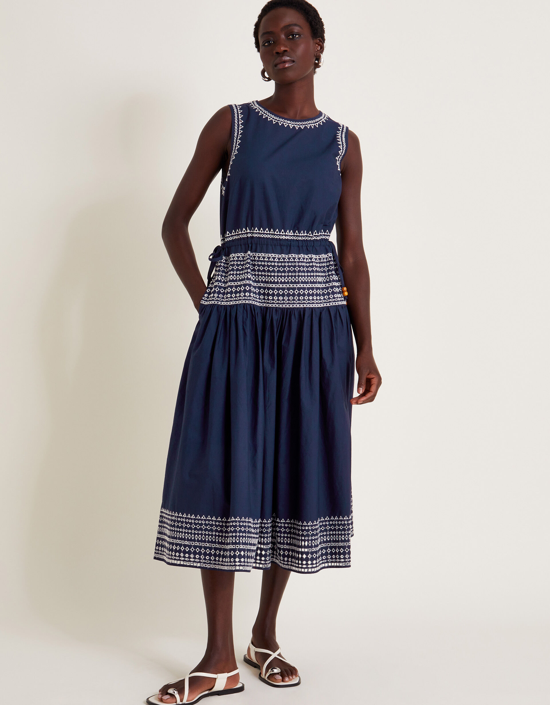 Monsoon blue dress sale outlet