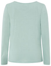 Pegasus Glitter Top with LENZING™ ECOVERO™, Blue (AQUA), large