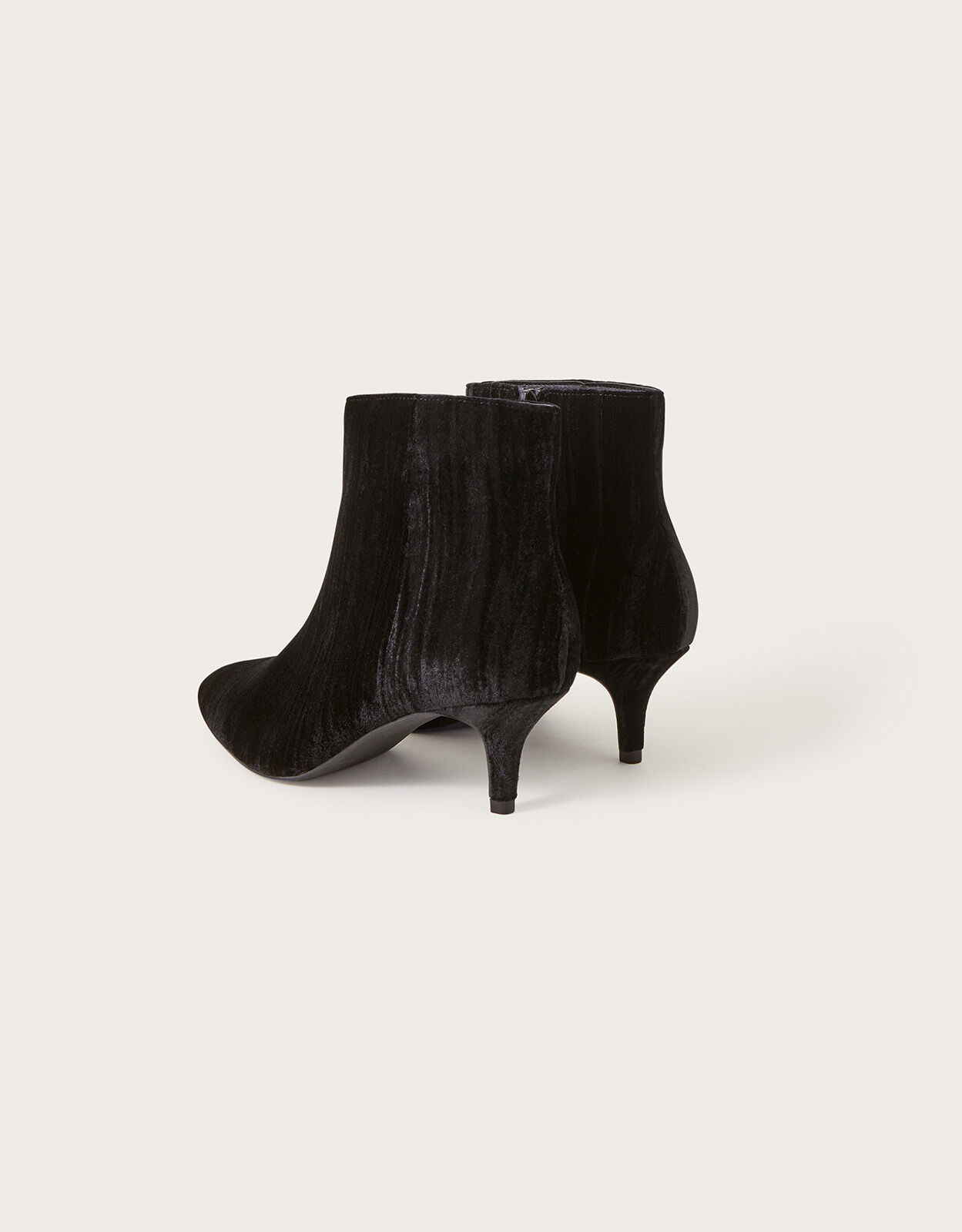 Velvet Ankle Boots Black