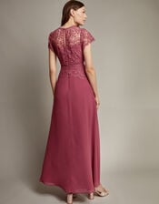 Monica Lace Bridesmaid Dress, DARK PINK, large