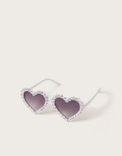 Rhinestone Heart Sunglasses, , large