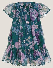 Baby Wildflower Swing Dress, Teal (TEAL), large