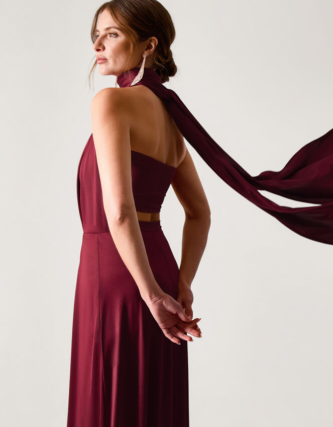 multiway bridesmaid dress burgundy Thea Red | Evening Dresses Chic crystals rhinestones beaded Tswana Traditional Wedding Dresses Color:Light White Zipper9