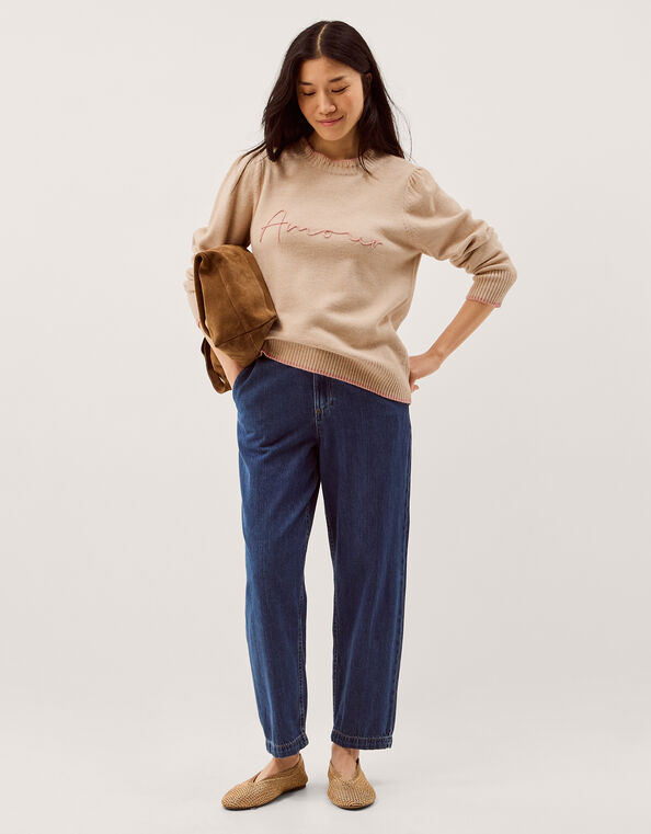 Ami Amour Sweater, Natural (NATURAL), large