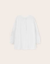 East Alva Hand-Chikankari Embroidered Top, White (WHITE), large