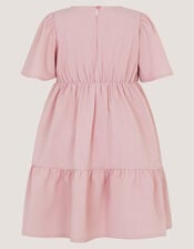 Floral Embroidered Smocked Dress, Pink (PINK), large