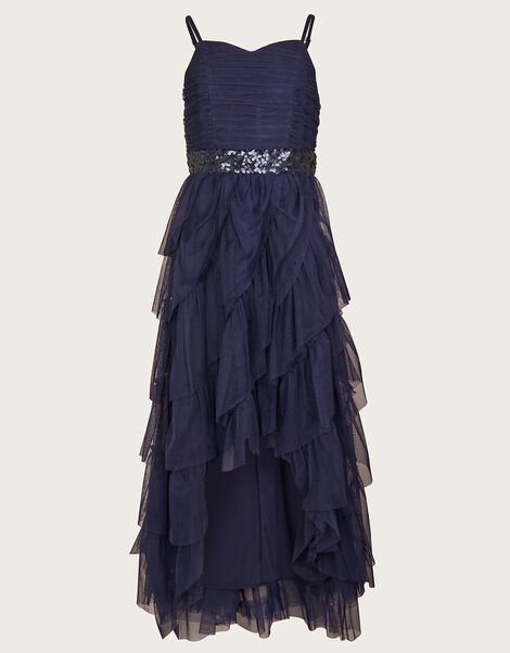 Zenaya Ruffle Prom Dress Blue, Blue (NAVY), large