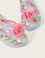 Flower Flip Flops, Multi (MULTI), large
