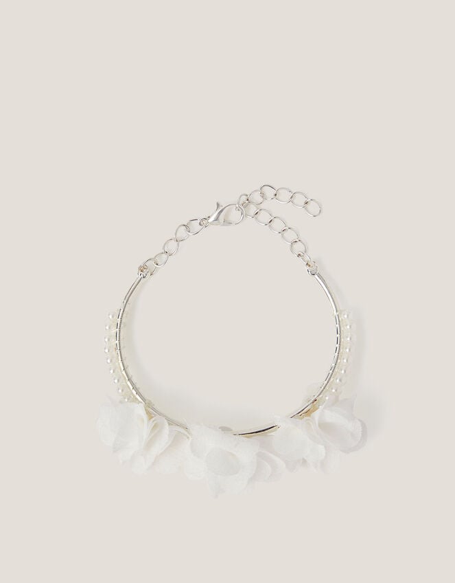 Flower Pearl Cuff Bracelet, , large