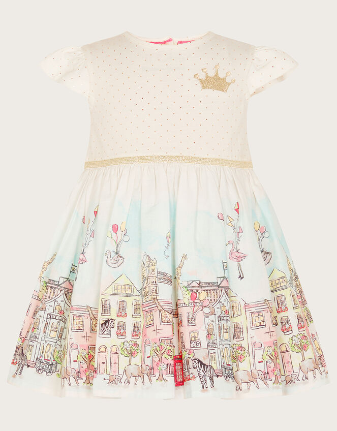 Baby London Scene 2-in-1 Dress, Ivory (IVORY), large