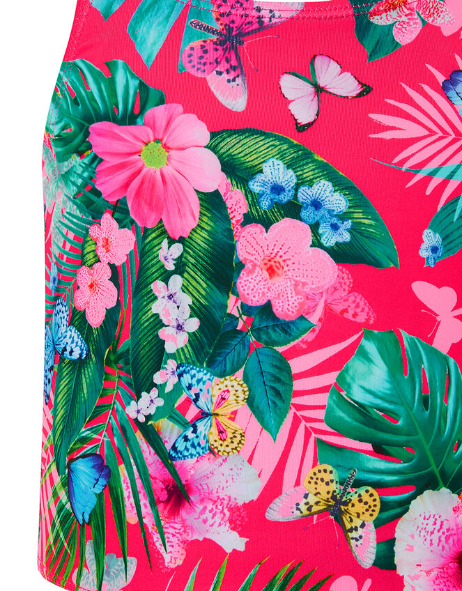 Palm Print Tankini Set, Pink (PINK), large