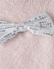 Sequin Bow Fluffy Bolero, Pink (PALE PINK), large