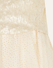 Baby Scallop Dress, Gold (GOLD), large