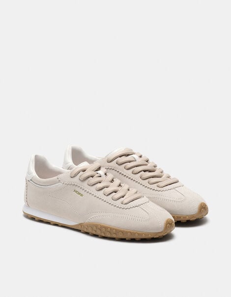 Hoff Bridge Suede Trainers, Camel (BEIGE), large