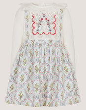 Baby Mon Cheri Pinafore Dress & Top Set, Blue (BLUE), large