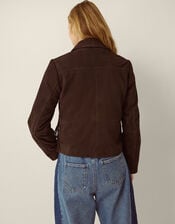 Maude Fringe Suede Jacket, Brown (CHOCOLATE), large