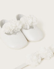 Corsage Bando and Bootie Set, Ivory (IVORY), large