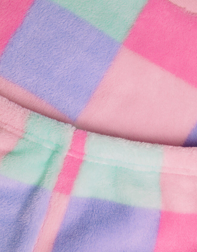 Checkerboard Fleece Sweatshirt and Joggers Set, Multi (MULTI), large