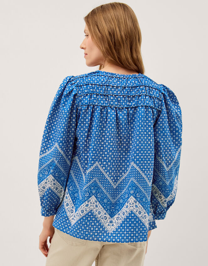 Iggy Floral Print Blouse, Blue (BLUE), large