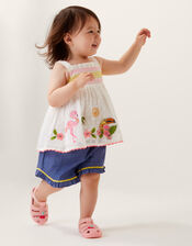 Baby Flamingo Top & Shorts Set, Ivory (IVORY), large