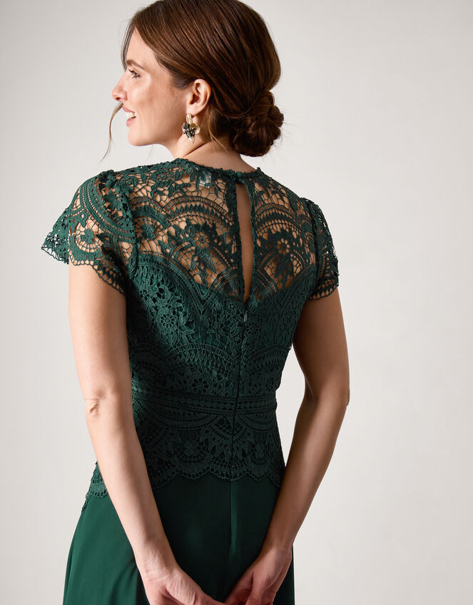 Monica Lace Midi Bridesmaid Dress Green | Evening Dresses | Monsoon US.