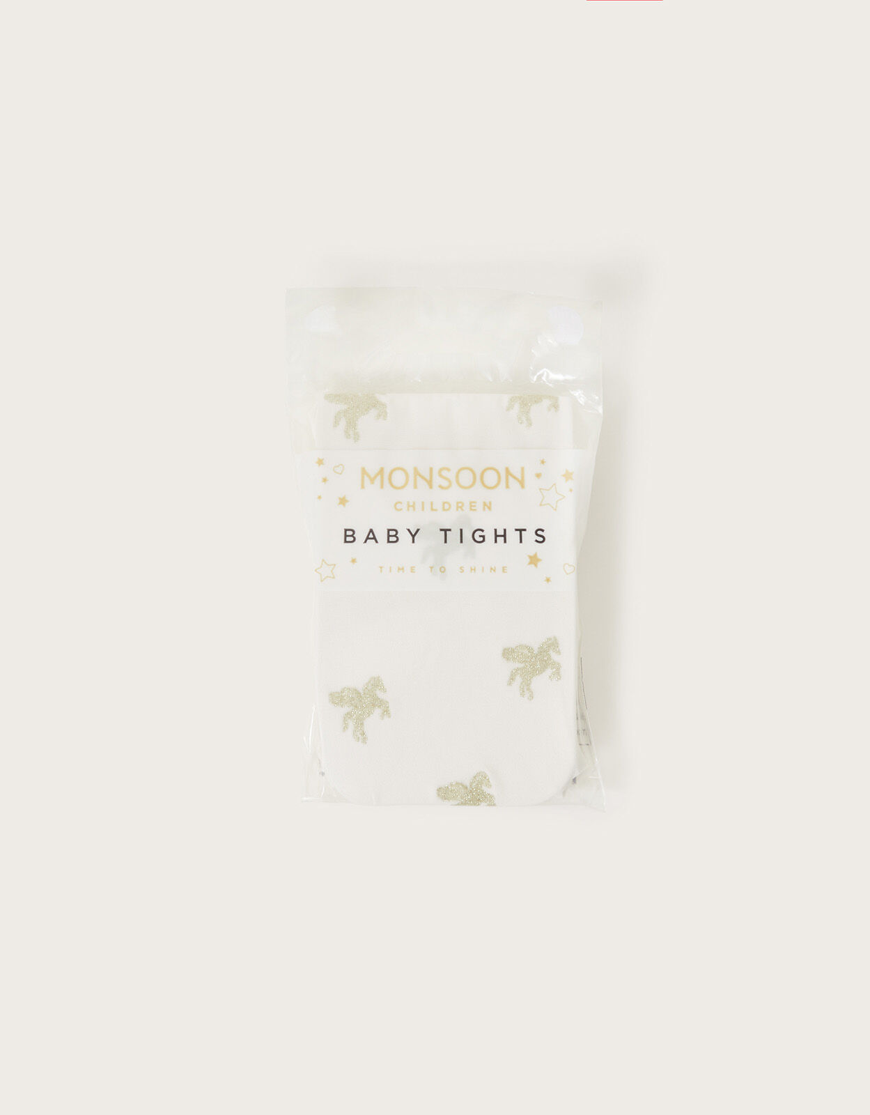 Baby Glitter Unicorn Print Tights Gold Baby Accessories Monsoon Global