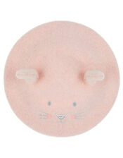 Baby Bunny Beret in Pure Wool, Pink (PINK), large