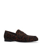 Bibi Lou Lyra Leopard Print Pony Loafers, Leopard (LEOPARD), large