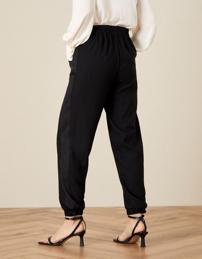 Josephine Satin Joggers, Black (BLACK), large