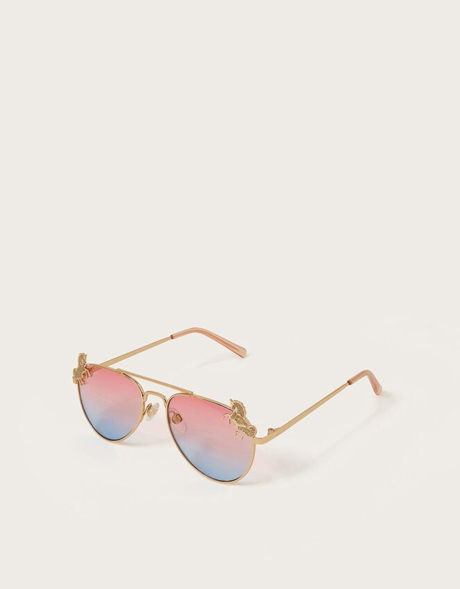 Unicorn Metal Aviator Sunglasses, , large