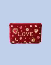 Elizabeth Scarlett Love Charm Velvet Pouch, , large
