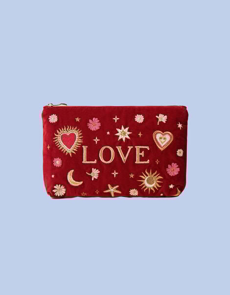 Elizabeth Scarlett Love Charm Velvet Pouch, , large