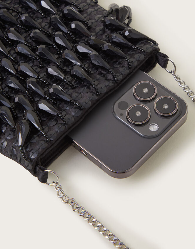 Tess Tear Drop Phone Bag, Black (BLACK), large