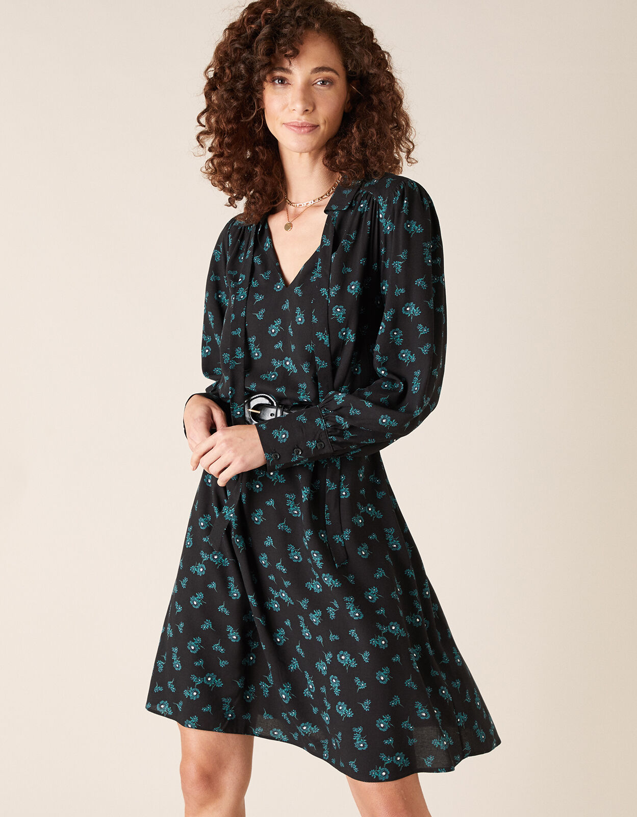 Monsoon ditsy print dress outlet