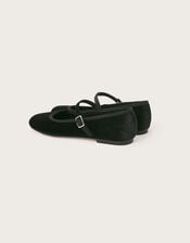Velvet Ballet Flats, Black (BLACK), large