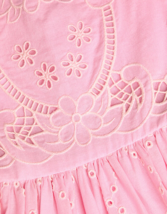 Cutwork Broderie Dress, Pink (PINK), large