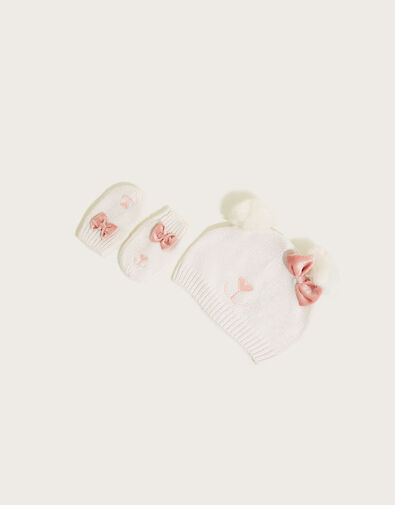 Baby Duchess Bear Hat and Mitten Set Ivory, Ivory (IVORY), large