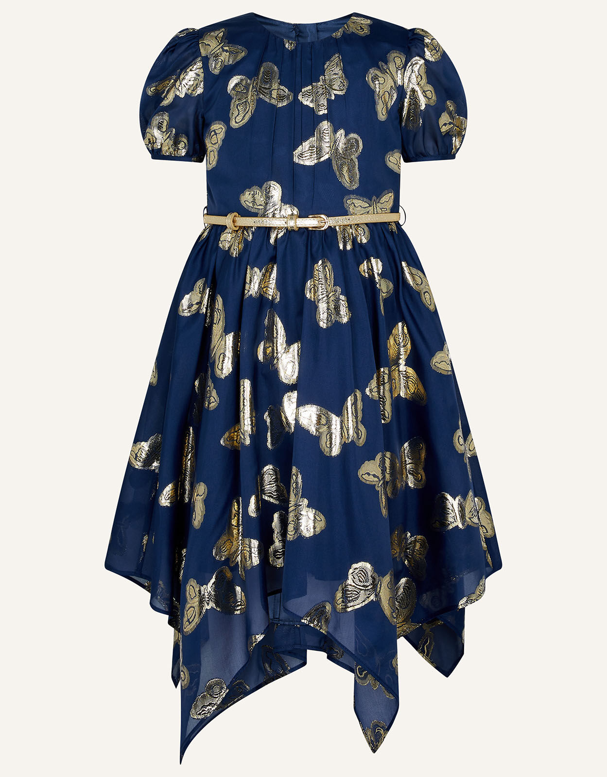 Girls blue butterfly dress top