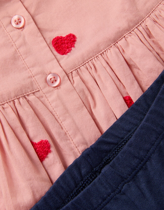 Baby Boucle Heart Dress & Leggings Set, Pink (PINK), large