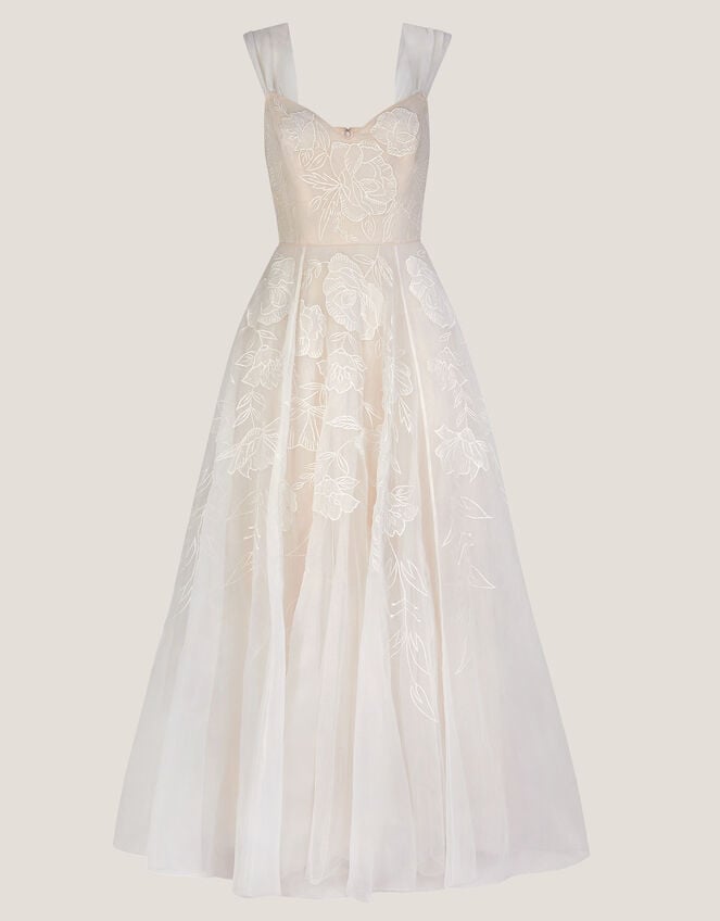 Rose Organza Maxi Wedding Dress, Ivory (IVORY), large
