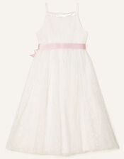 3D Flower Lace Maxi Dress, Ivory (IVORY), large