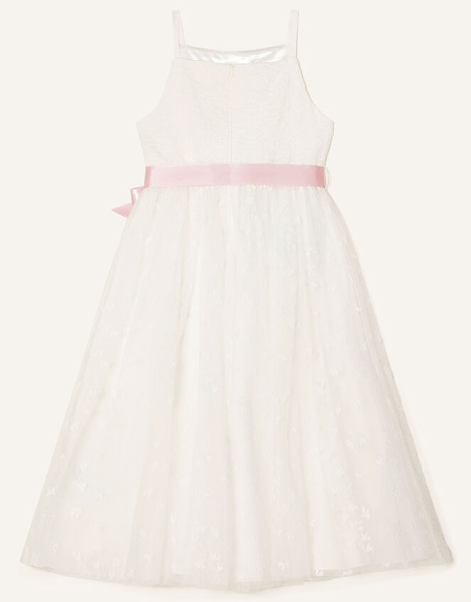 3D Flower Lace Maxi Dress, Ivory (IVORY), large