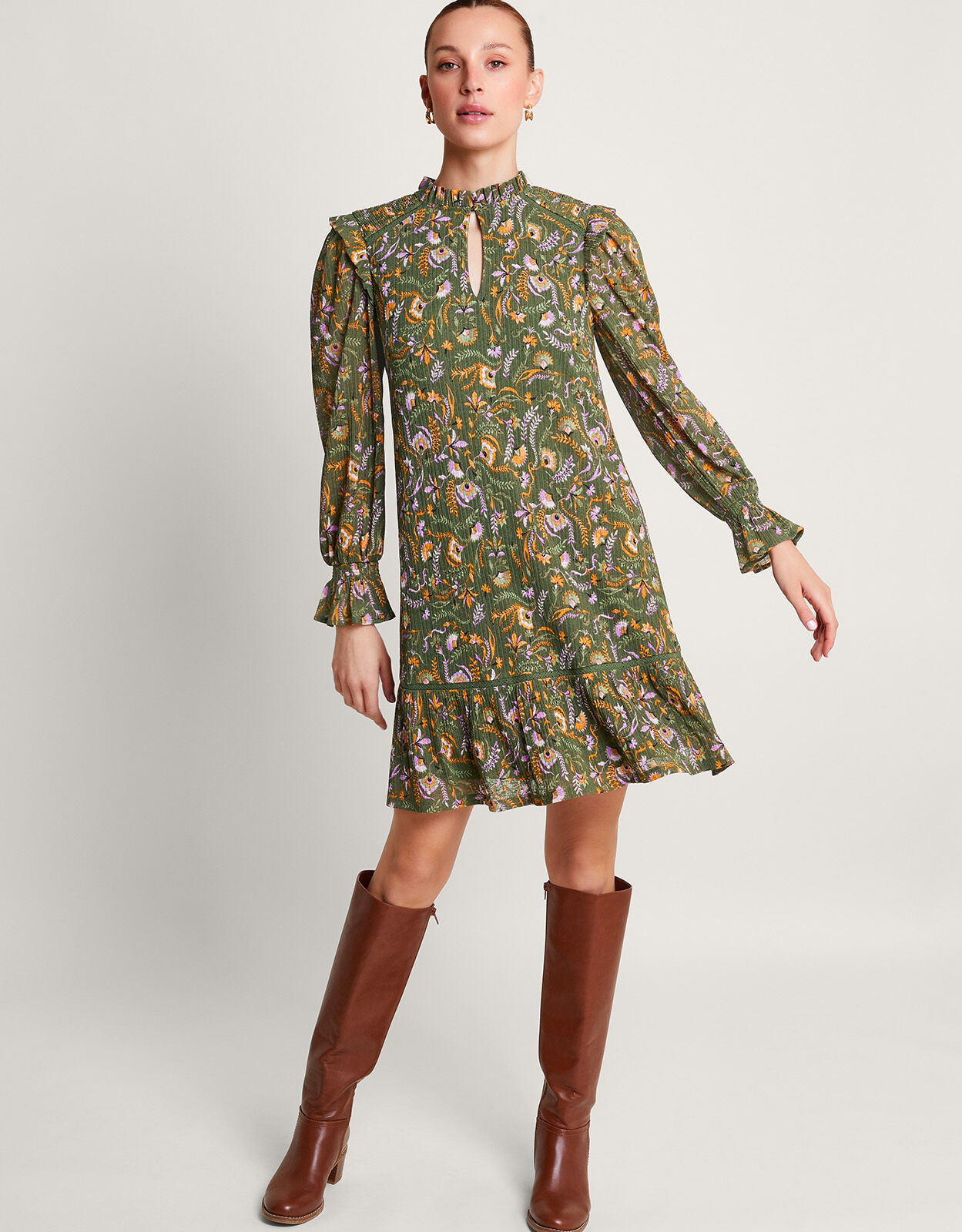 Monsoon deals khaki dress